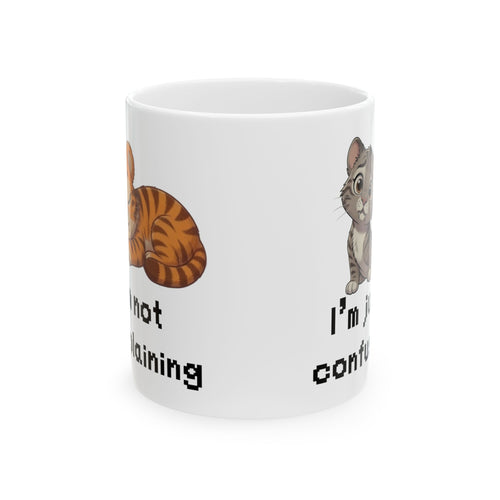 Cat Mug — I'm not complaining, I'm just confused Comic Design (11oz/15oz)